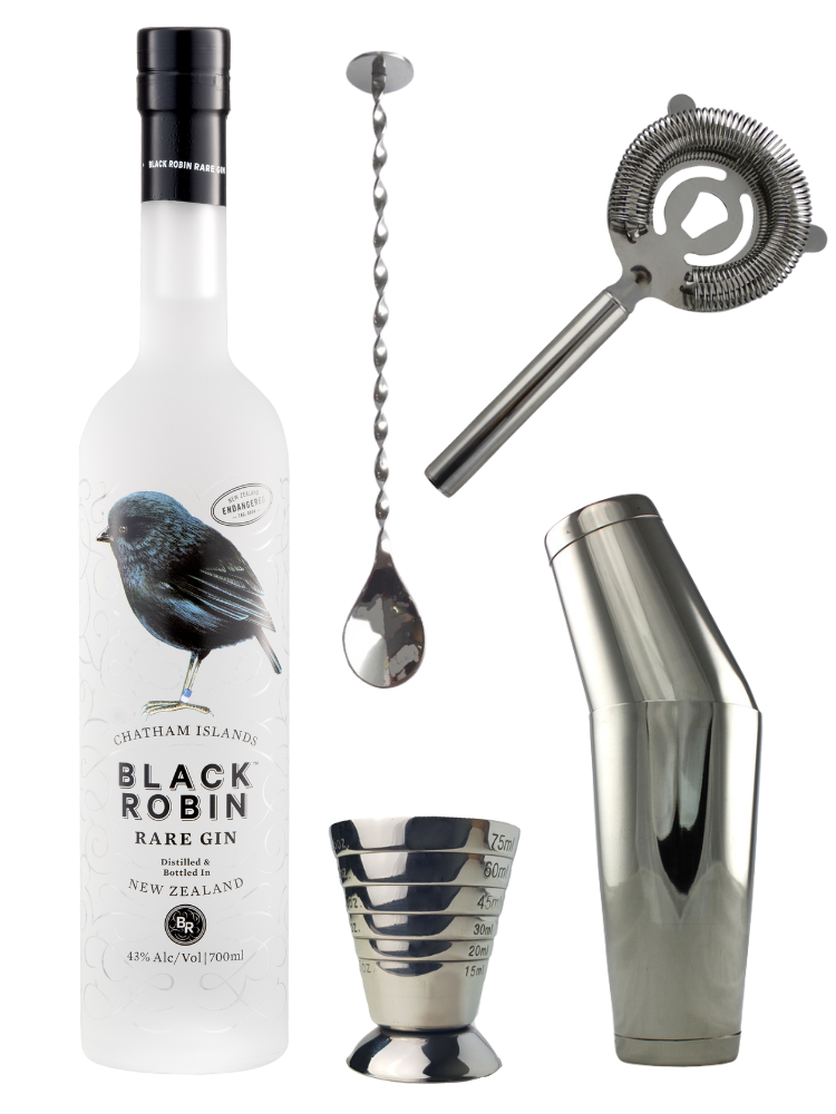 Black Robin Gin Cocktail Set | NZ