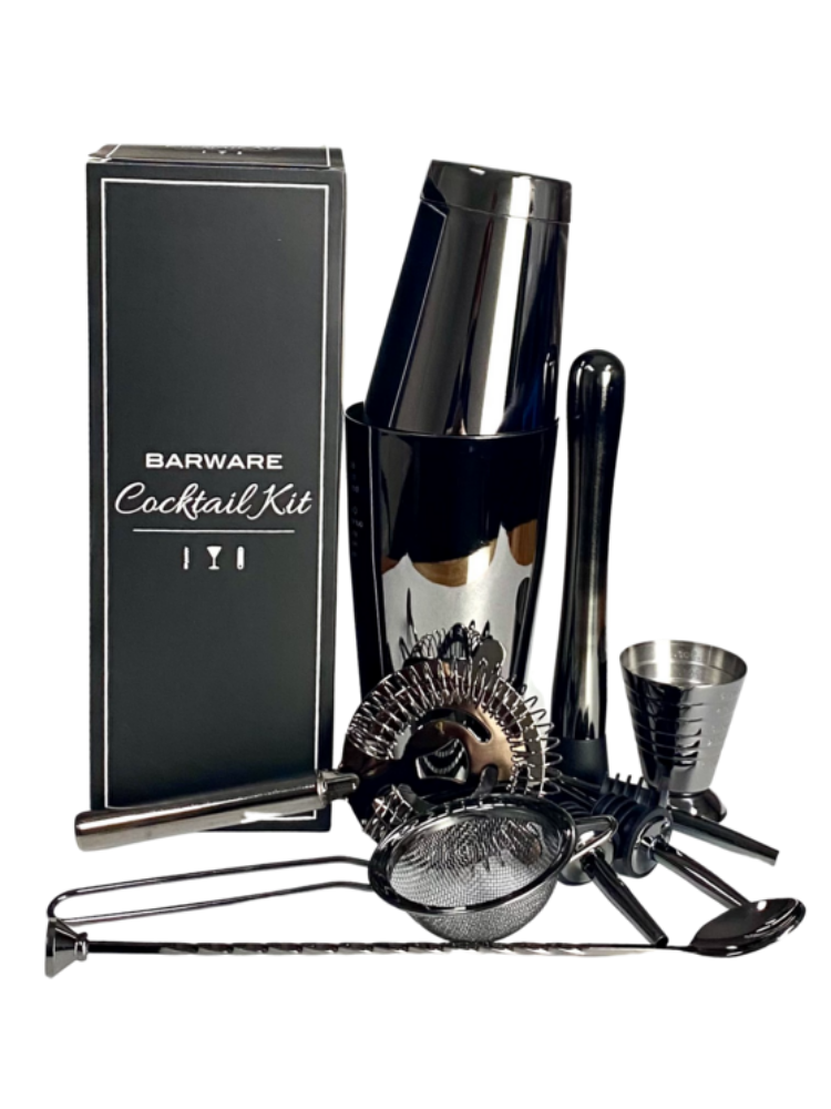 Complete Cocktail Kit in Black Chrome | NZ | Barware